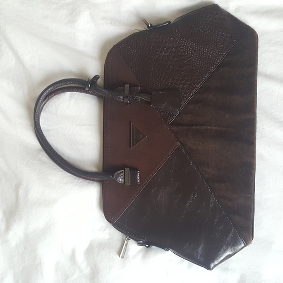 David Jones Brown Textured Leather Purse - Picture 2 of 6